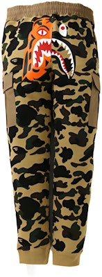 베이프 타이거 샤크 카모 프린트 캐주얼 조거 팬츠. 0ZXPTM152014G Buy 베이프 타이거 샤크 카모 프린트 캐주얼 조거 팬츠. 0ZXPTM152014G