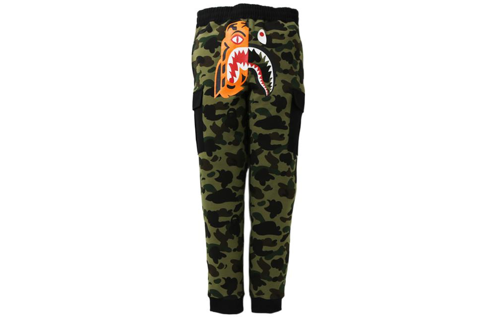 Order 베이프 타이거 샤크 카모 프린트 캐주얼 조거 팬츠. 0ZXPTM152014G