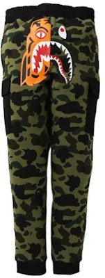베이프 타이거 샤크 카모 프린트 캐주얼 조거 팬츠. 0ZXPTM152014G Order 베이프 타이거 샤크 카모 프린트 캐주얼 조거 팬츠. 0ZXPTM152014G
