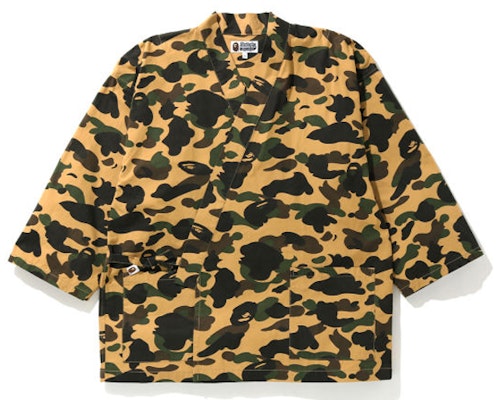 Bape A BATHING APE 1ST迷彩和服襯衫 黃色迷彩 全印花襯衫 1G30-131-004 Order Bape A BATHING APE 1ST迷彩和服襯衫 黃色迷彩 全印花襯衫 1G30-131-004