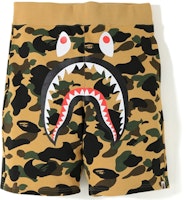 Bape A BATHING APE 1st Camo Shark Sweat Shorts Yellow Camouflage Unisex Casual Shorts 1F30-153-008 Bape A BATHING APE 1st Camo Shark Sweat Shorts Yellow Camouflage Unisex Casual Shorts 1F30-153-008