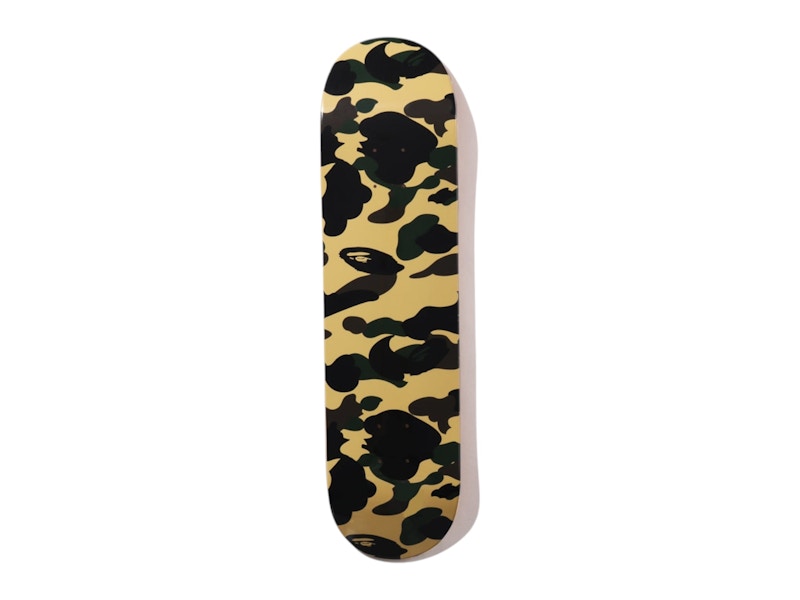 BAPE A Bathing Ape 1st Camo Skateboard Deck Yellow