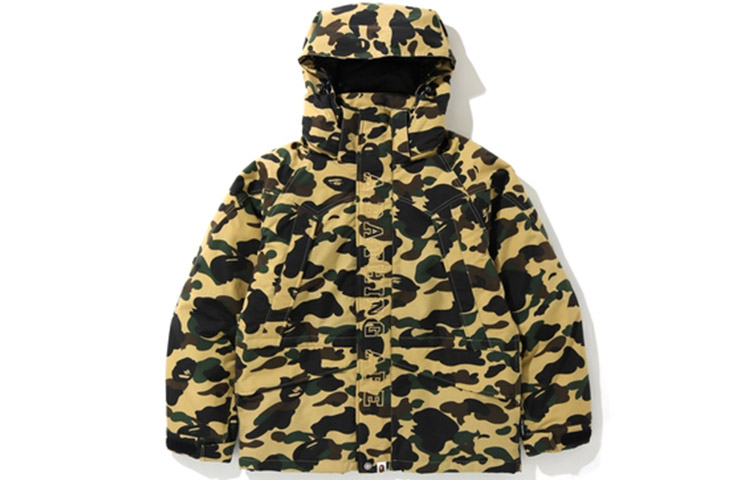 Bape A BATHING APE 1st Camo Snowboard Down Jacket  Khaki Detachable Hood. 1F70-141-009 圖 2
