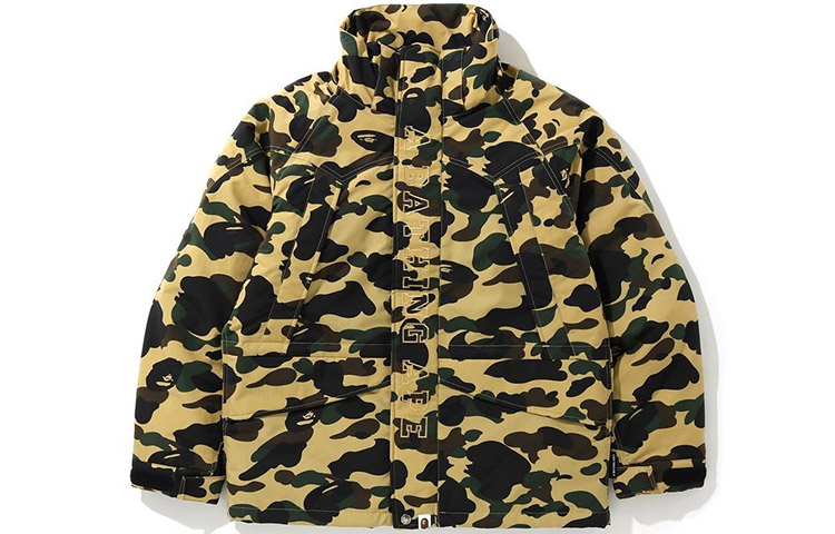 Bape A BATHING APE 1st Camo Snowboard Down Jacket  Khaki Detachable Hood. 1F70-141-009 圖 3