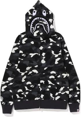 Bape 2023城市迷彩夜光鲨鱼连帽卫衣拉链款 - 夜光鲨鱼. 1J20-115-002 Order Bape 2023城市迷彩夜光鲨鱼连帽卫衣拉链款 - 夜光鲨鱼. 1J20-115-002