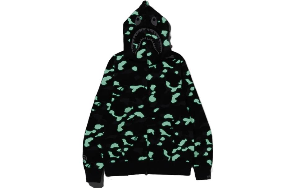 Purchase Bape 2023城市迷彩夜光鲨鱼连帽卫衣拉链款 - 夜光鲨鱼. 1J20-115-002