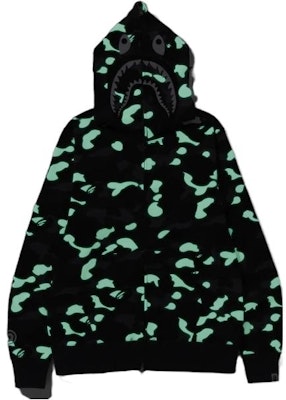 Bape 2023城市迷彩夜光鲨鱼连帽卫衣拉链款 - 夜光鲨鱼. 1J20-115-002 Purchase Bape 2023城市迷彩夜光鲨鱼连帽卫衣拉链款 - 夜光鲨鱼. 1J20-115-002
