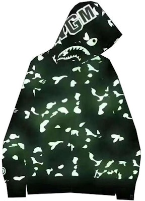 Bape 2023城市迷彩夜光鲨鱼连帽卫衣拉链款 - 夜光鲨鱼. 1J20-115-002 Details for Bape 2023城市迷彩夜光鲨鱼连帽卫衣拉链款 - 夜光鲨鱼. 1J20-115-002