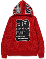 Bape A BATHING APE 30th Anniversary FW23 Shark Zip Hoodie Camo Unisex. 1J70-115-001 Bape A BATHING APE 30th Anniversary FW23 Shark Zip Hoodie Camo Unisex. 1J70-115-001