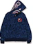 Details for Bape A BATHING APE 30th Anniversary FW23 Shark Zip Hoodie Camo Unisex. 1J70-115-001