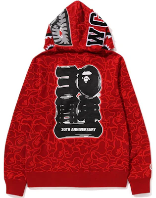 Bape A BATHING APE 30th Anniversary FW23 Shark Zip Hoodie Camo Unisex. 1J70-115-001 Cheap Bape A BATHING APE 30th Anniversary FW23 Shark Zip Hoodie Camo Unisex. 1J70-115-001