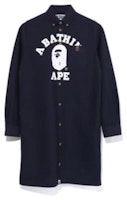 Bape A BATHING APE Ape Logo Print Long Sleeve Button-Up Shirt. 1G30-235-502 Bape A BATHING APE Ape Logo Print Long Sleeve Button-Up Shirt. 1G30-235-502