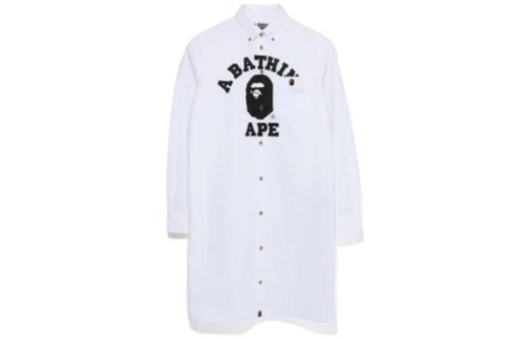Order Bape A BATHING APE 猿人標誌長袖襯衫 (扣扣式)。 1G30-235-502
