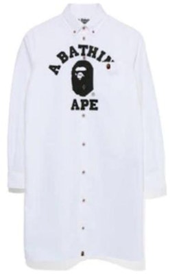 Bape A BATHING APE 猿人標誌長袖襯衫 (扣扣式)。 1G30-235-502 Order Bape A BATHING APE 猿人標誌長袖襯衫 (扣扣式)。 1G30-235-502
