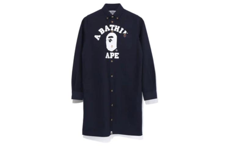 Lookbook Bape A BATHING APE 猿人標誌長袖襯衫 (扣扣式)。 1G30-235-502