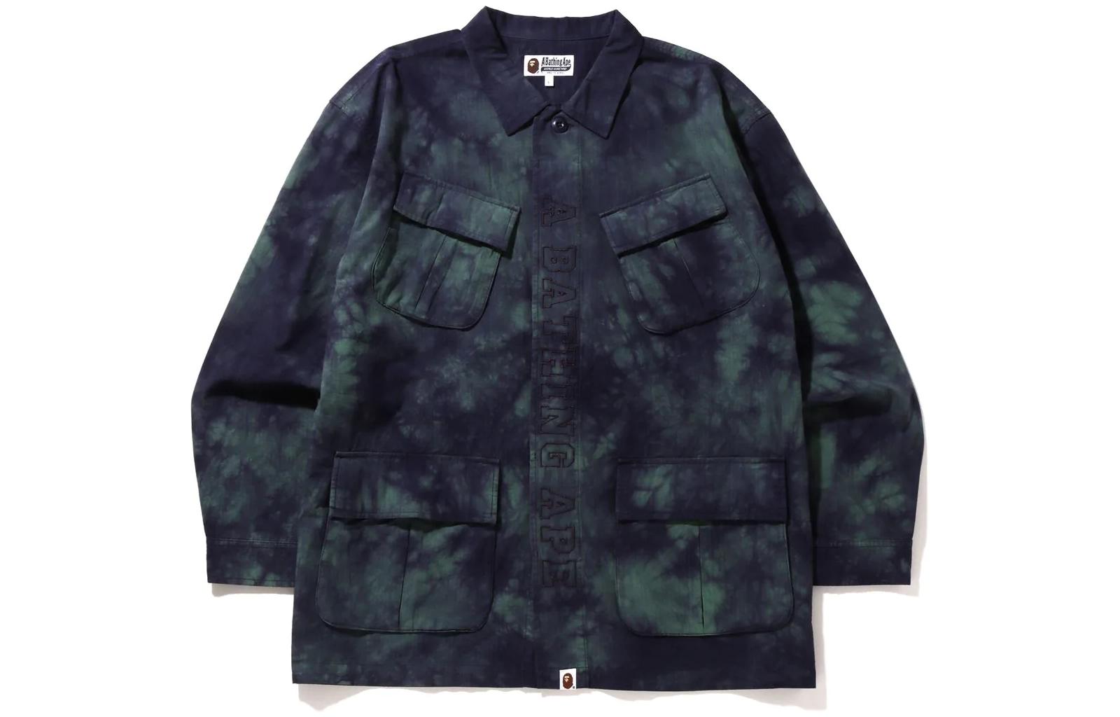 Order Bape A BATHING APE 猿人标志多口袋钮扣衬衫夹克 1I80-140-009