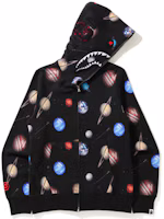 Lookbook Bape A BATHING APE 黑色星球印花拉鍊連帽外套 0ZXSWM115017G