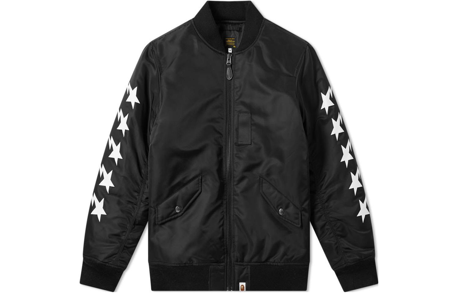 Bape A BATHING APE  Black Zip-Up Jacket with Printed Baseball Collar. 1F20141003-BK14414816272 圖 2