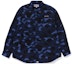 Buy Bape A BATHING APE 藍色迷彩印花長袖襯衫 1J80-131-005