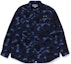 Order Bape A BATHING APE 藍色迷彩印花長袖襯衫 1J80-131-005