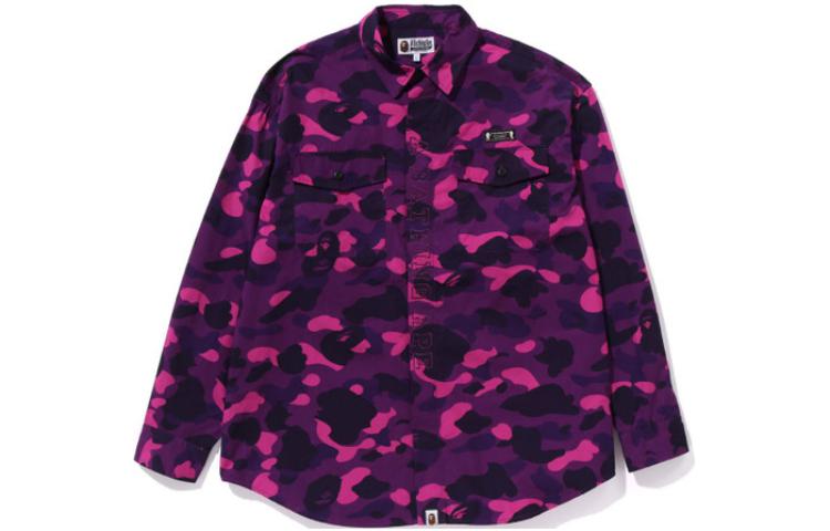 Lookbook Bape A BATHING APE 藍色迷彩印花長袖襯衫 1J80-131-005