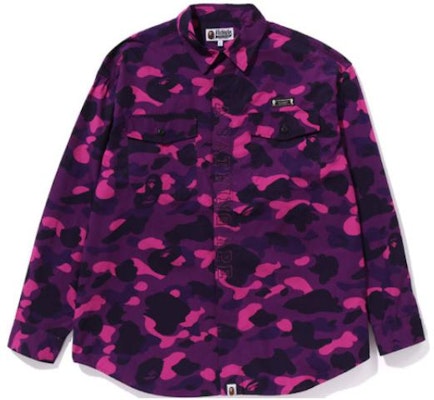 Bape A BATHING APE 藍色迷彩印花長袖襯衫 1J80-131-005 Lookbook Bape A BATHING APE 藍色迷彩印花長袖襯衫 1J80-131-005
