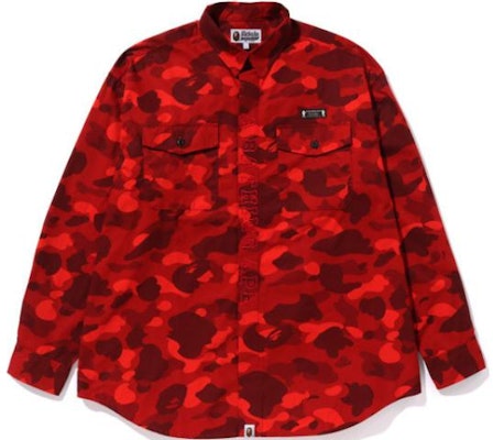 Bape A BATHING APE 藍色迷彩印花長袖襯衫 1J80-131-005 Shop Bape A BATHING APE 藍色迷彩印花長袖襯衫 1J80-131-005