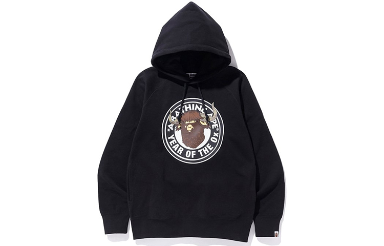 Bape A BATHING APE  Calf Cartoon Print Hoodie. 1H20-114-003