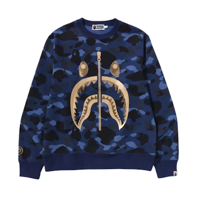 Bape A BATHING APE Camo Crewneck Pullover Sweatshirt Long Sleeve. 1K30-113-003