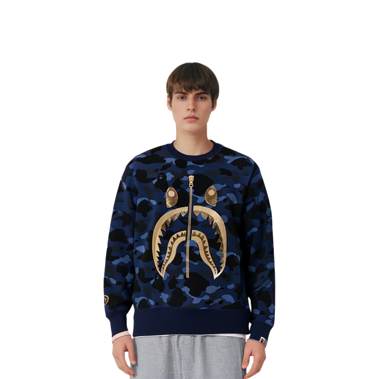 Bape A BATHING APE  Camo Crewneck Pullover Sweatshirt Long Sleeve. 1K30-113-003 圖 7