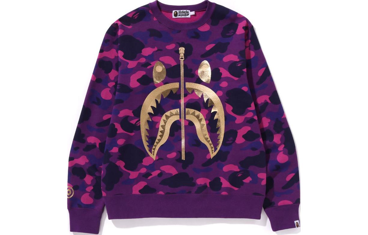 Bape A BATHING APE  Camo Crewneck Pullover Sweatshirt Long Sleeve. 1K30-113-003 圖 9