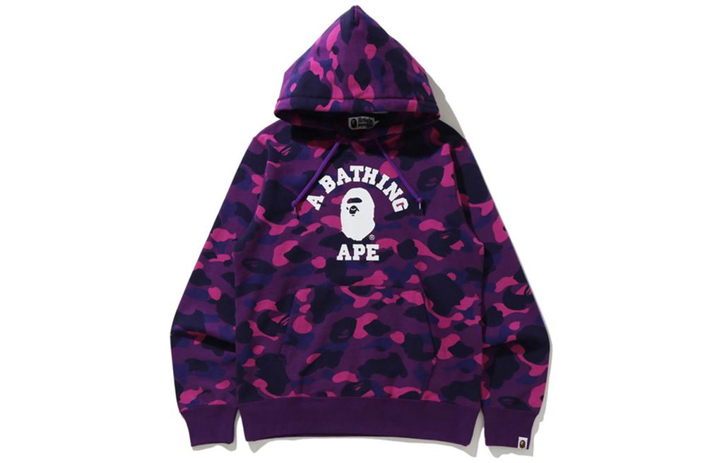 Shop Bape A BATHING APE 迷彩標誌印花連帽衫 0ZXSWM114018G