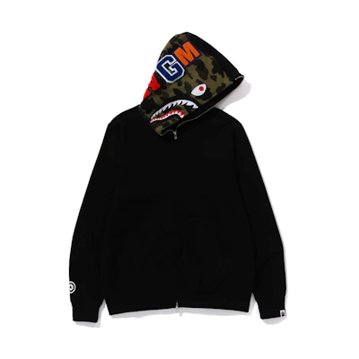 Bape A BATHING APE Camo Shark Hoodie Pullover Sweatshirt. 0ZXSWM115012L
