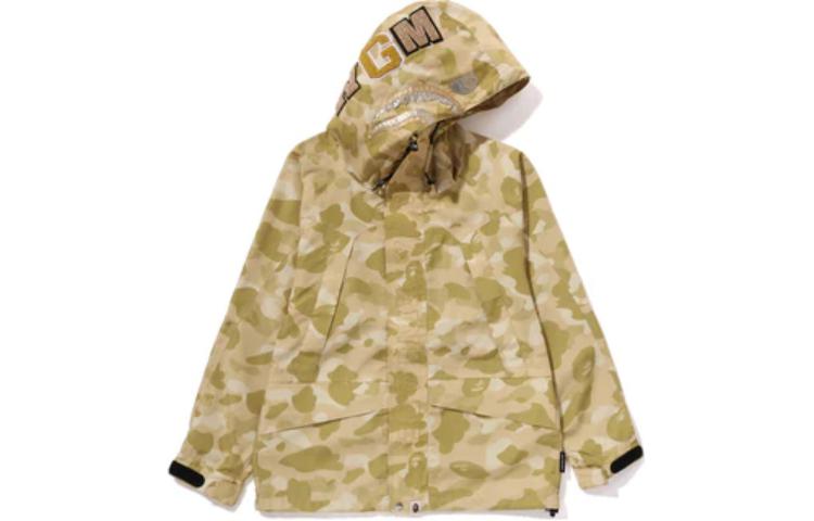 Bape A BATHING APE  Camo Shark Zip-Up Hoodie Jacket Khaki. 1K30-140-004 圖 3