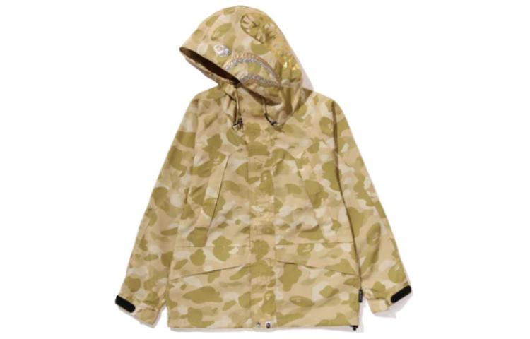 Bape A BATHING APE  Camo Shark Zip-Up Hoodie Jacket Khaki. 1K30-140-004 圖 4