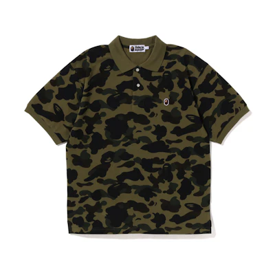 Bape A Bathing Ape Camo Short Sleeve Polo Shirt. 0ZXPOM112004K