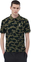 Shop Bape A Bathing Ape Camo Short Sleeve Polo Shirt. 0ZXPOM112004K