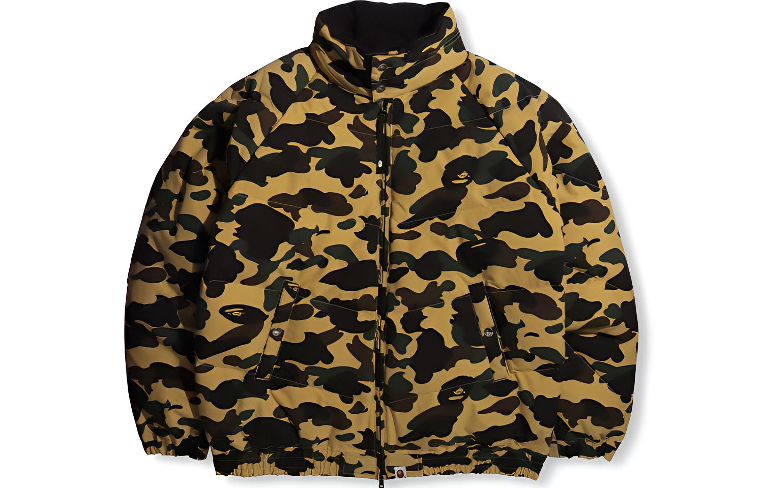 Bape A BATHING APE  Camo Stand Collar Loose Down Jacket. 1H80-141-002