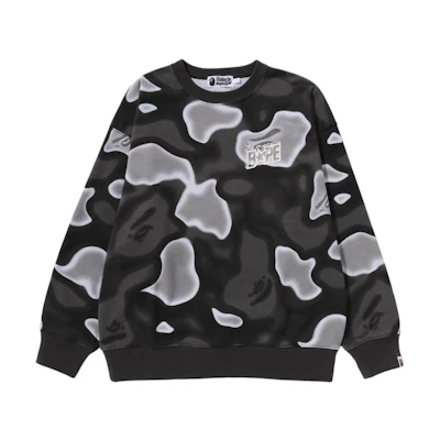Bape A BATHING APE Camouflage Crewneck Pullover Sweater Long Sleeve. 1K30-113-016