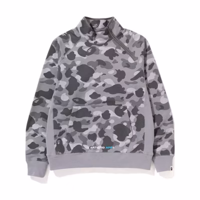 Bape A BATHING APE Camouflage High Neck Long Sleeve Sweatshirt. 0ZXSWM113006K