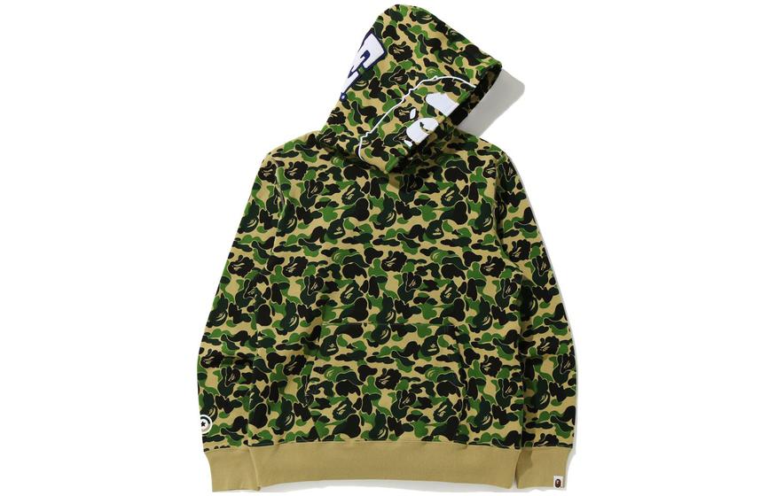 Bape A BATHING APE  Camouflage Letter Embroidered Pullover Hoodie. 0ZXSWM114003F