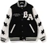 Shop Bape A BATHING APE Jaket Baseball Lengan Panjang Colorblock Letter Patch Zip 1I80-141-001