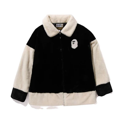 Bape A BATHING APE Colorblock Logo Zip-Up Loose Fit Jacket 1J80-140-004