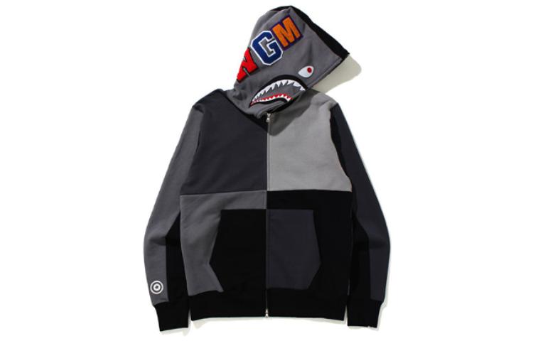 Bape A BATHING APE  Colorblock Patchwork Zip-Up Hoodie. 0ZXSWM115005H 圖 4