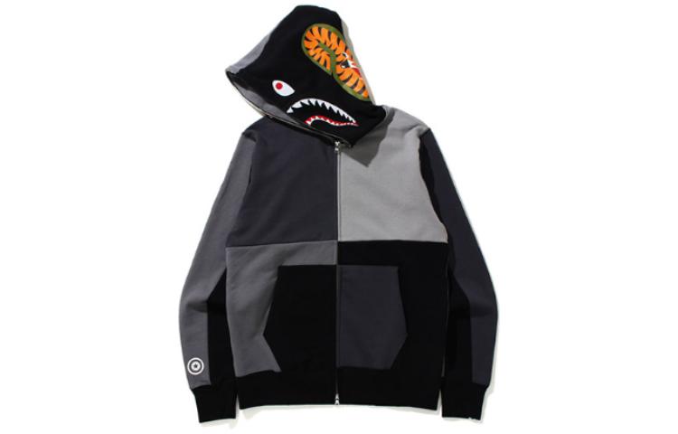 Bape A BATHING APE  Colorblock Patchwork Zip-Up Hoodie. 0ZXSWM115005H 圖 5