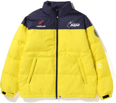 Bape A BATHING APE Colorblock Zip-Up Puffer Jacket Long Sleeve 1I80-144-003 Order Bape A BATHING APE Colorblock Zip-Up Puffer Jacket Long Sleeve 1I80-144-003