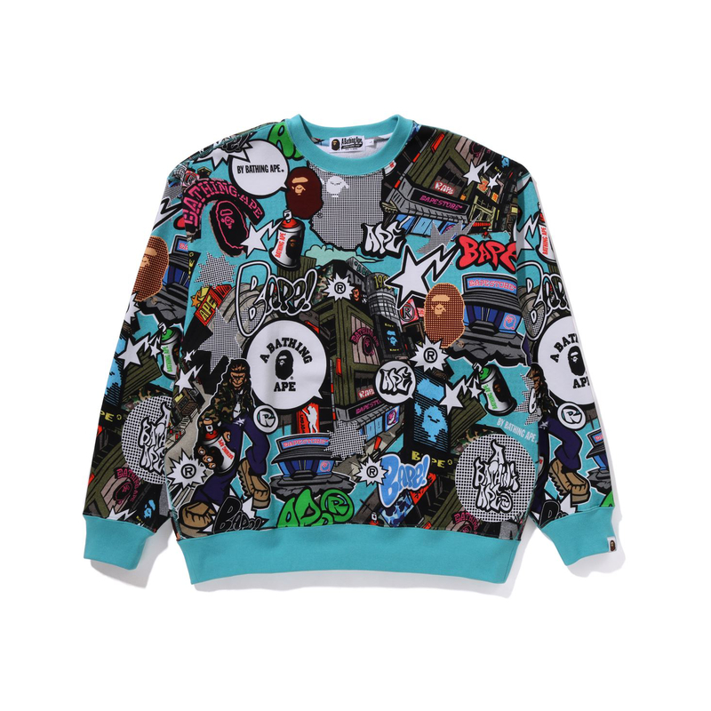 Bape A BATHING APE  Colorful Cartoon Graphic Crewneck Sweatshirt. 0ZXSWM113305M 圖 2