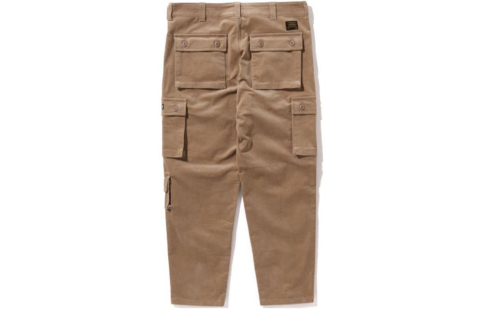 Lookbook Bape A BATHING APE 灌木絨工裝長褲 素色工作風格褲。 1J80-152-013