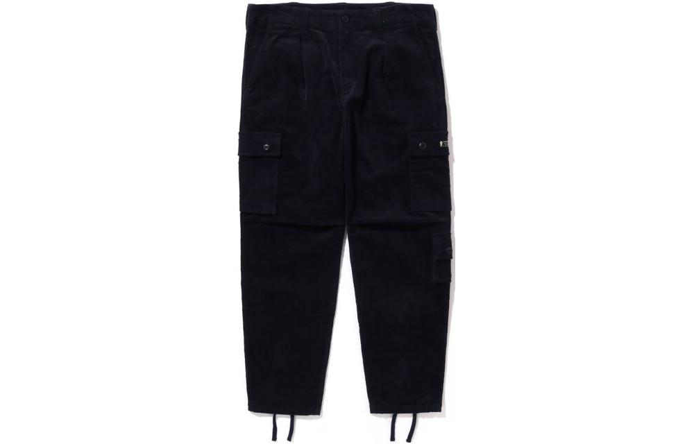 Shop Bape A BATHING APE 灌木絨工裝長褲 素色工作風格褲。 1J80-152-013