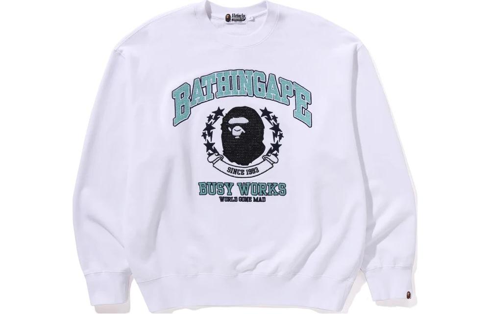 Bape A BATHING APE  Crewneck Logo Print Long-Sleeve Sweatshirt. 1K30-113-311 圖 2